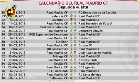 real madrid football schedule